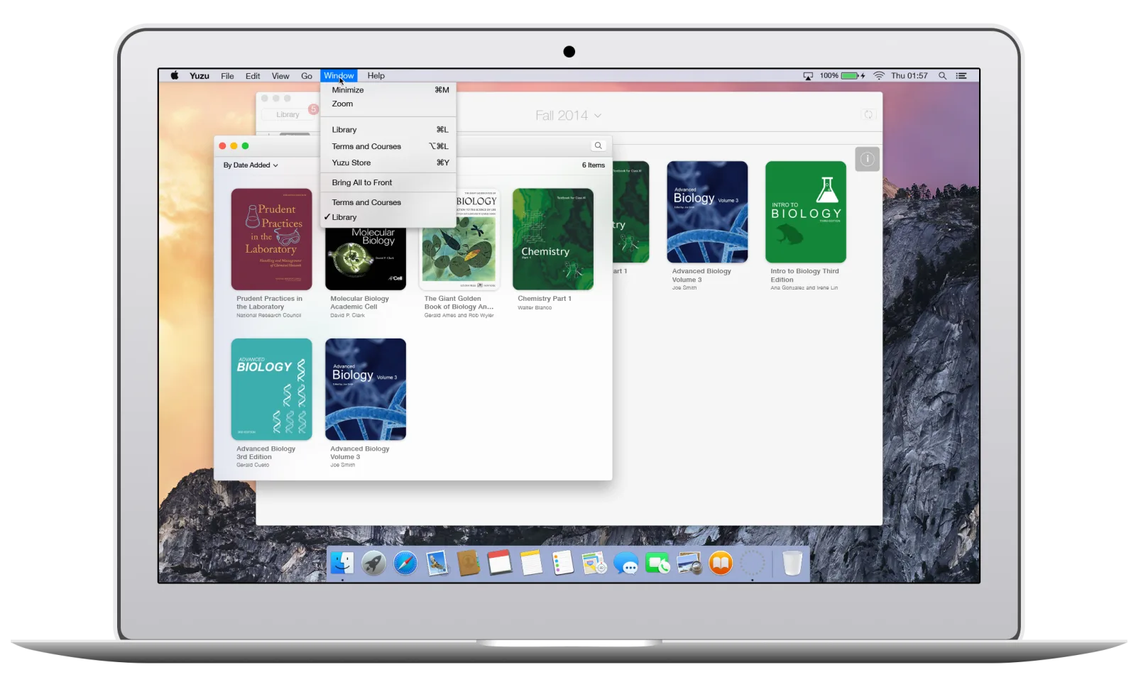 Yuzu textbook library on a Mac