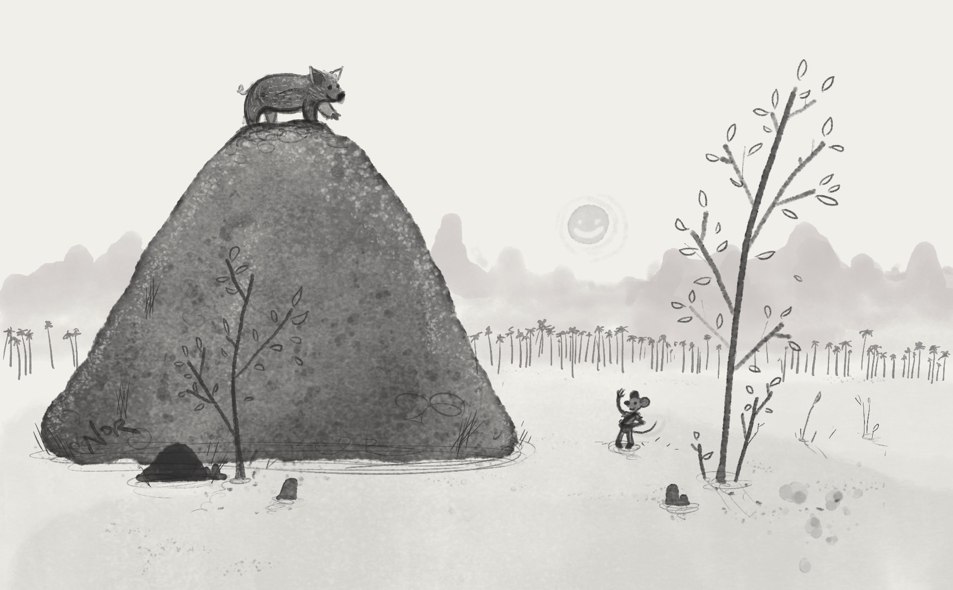 Mu Yu Phu, Pig on a Hill