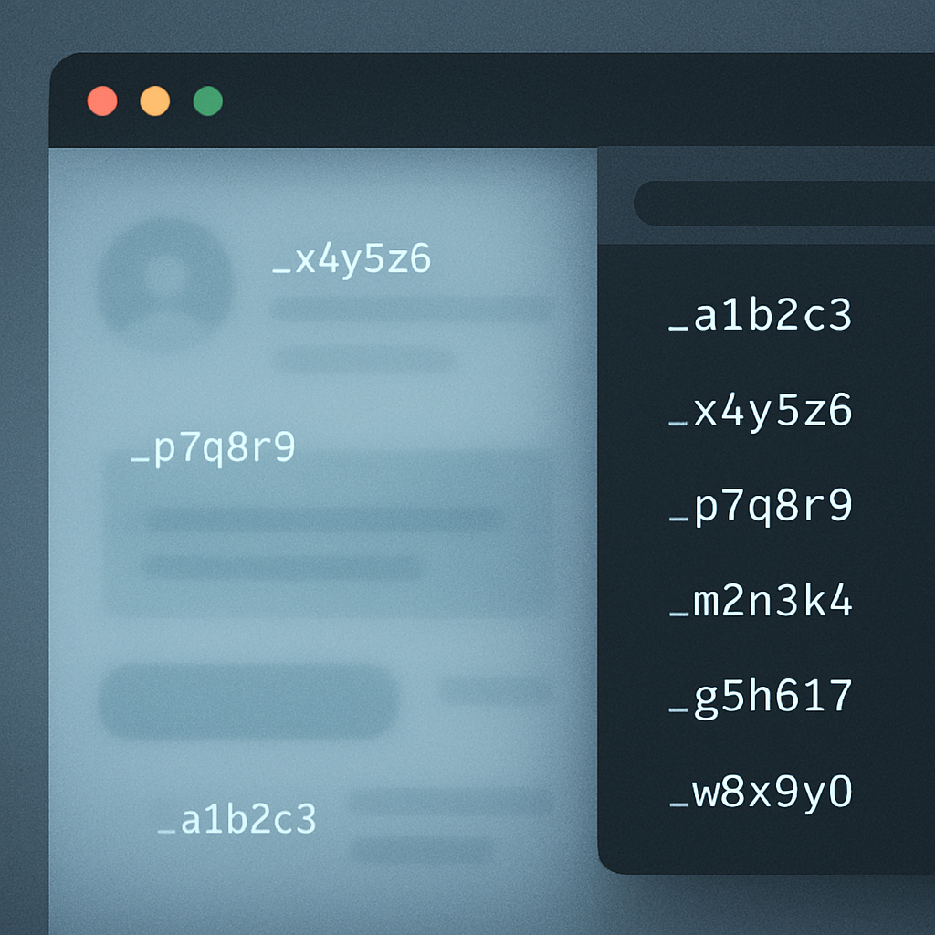 Exploring the Purpose of Obfuscated CSS Class Names in Modern Web Design